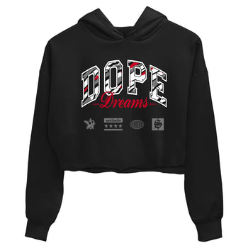 Sneaker Threads – Sneaker Tees To Match Air Jordan 8 Bunny – Dope Dreams Crop Tee Black 2. Perfect for Jordan releases 2025 colorways.