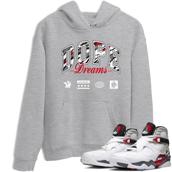 Sneaker Threads – Sneaker Tees To Match Air Jordan 8 Bunny – Dope Dreams Graphic Tee Heather Grey 1. Perfect for Jordan releases 2025 colorways.