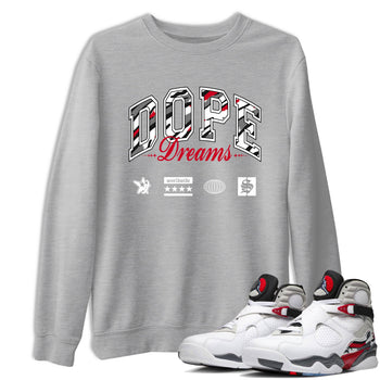 Sneaker Threads – Sneaker Tees To Match Air Jordan 8 Bunny – Dope Dreams Graphic Tee Heather Grey 1. Perfect for Jordan releases 2025 colorways.