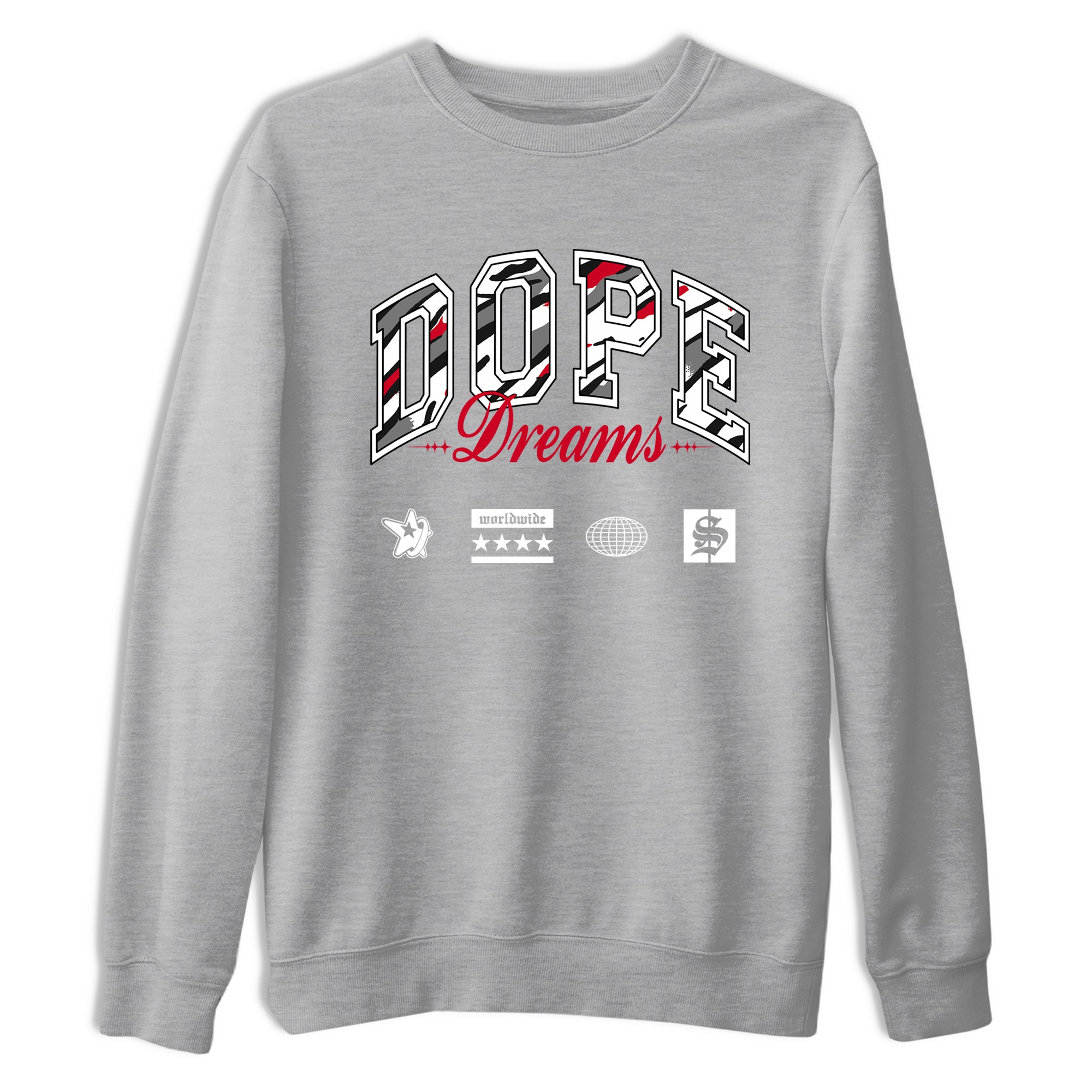 Sneaker Threads – Sneaker Tees To Match Air Jordan 8 Bunny – Dope Dreams Graphic Tee Heather Grey 2. Perfect for Jordan releases 2025 colorways.