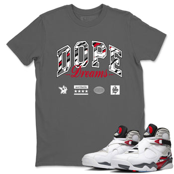 Sneaker Threads – Sneaker Tees To Match Air Jordan 8 Bunny – Dope Dreams Graphic Tee Cool Grey 1. Perfect for Jordan releases 2025 colorways.