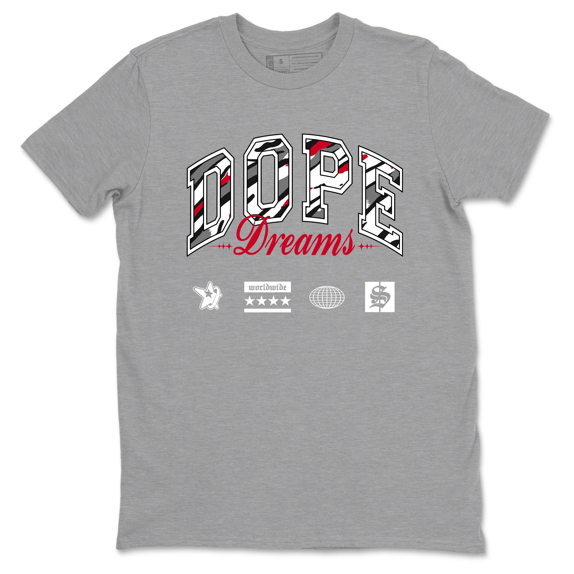 Sneaker Threads – Sneaker Tees To Match Air Jordan 8 Bunny – Dope Dreams Graphic Tee Heather Grey 2. Perfect for Jordan releases 2025 colorways.