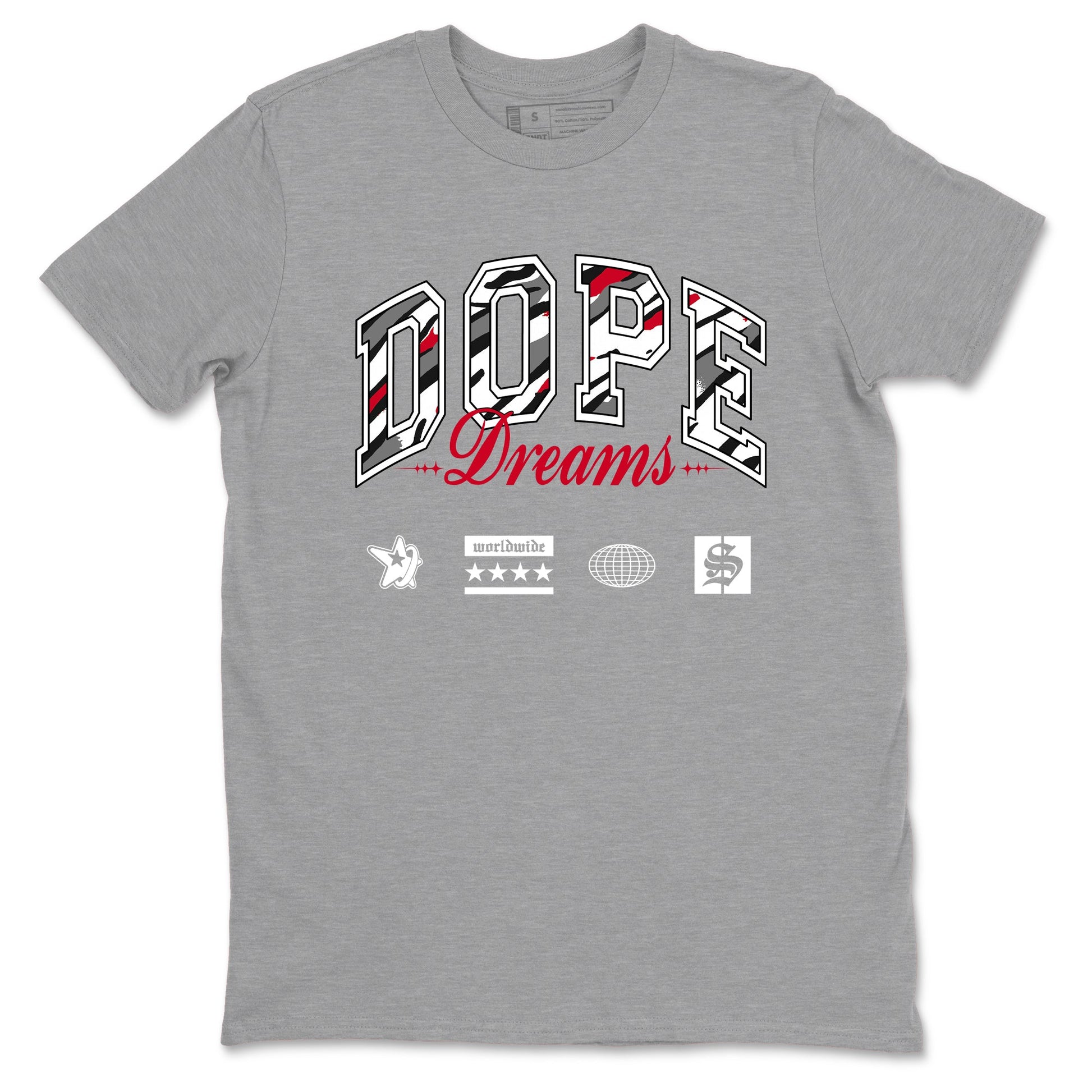 Sneaker Threads – Sneaker Tees To Match Air Jordan 8 Bunny – Dope Dreams Graphic Tee Heather Grey 2. Perfect for Jordan releases 2025 colorways.