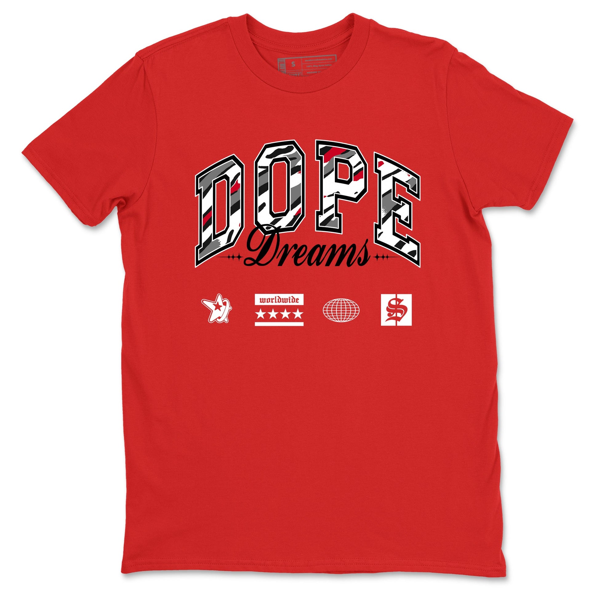 Sneaker Threads – Sneaker Tees To Match Air Jordan 8 Bunny – Dope Dreams Graphic Tee Red 2. Perfect for Jordan releases 2025 colorways.