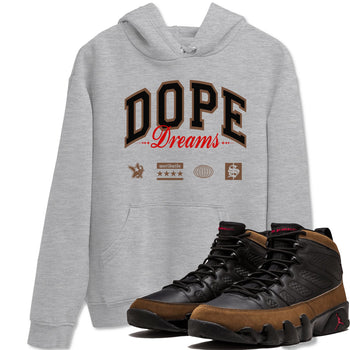 9s Olive shirts to match jordans Dope Dreams sneaker match tees Air Jordan 9 Olive match shoes to clothes SNRT Sneaker Tees unisex cotton Heather Grey 1 shirts