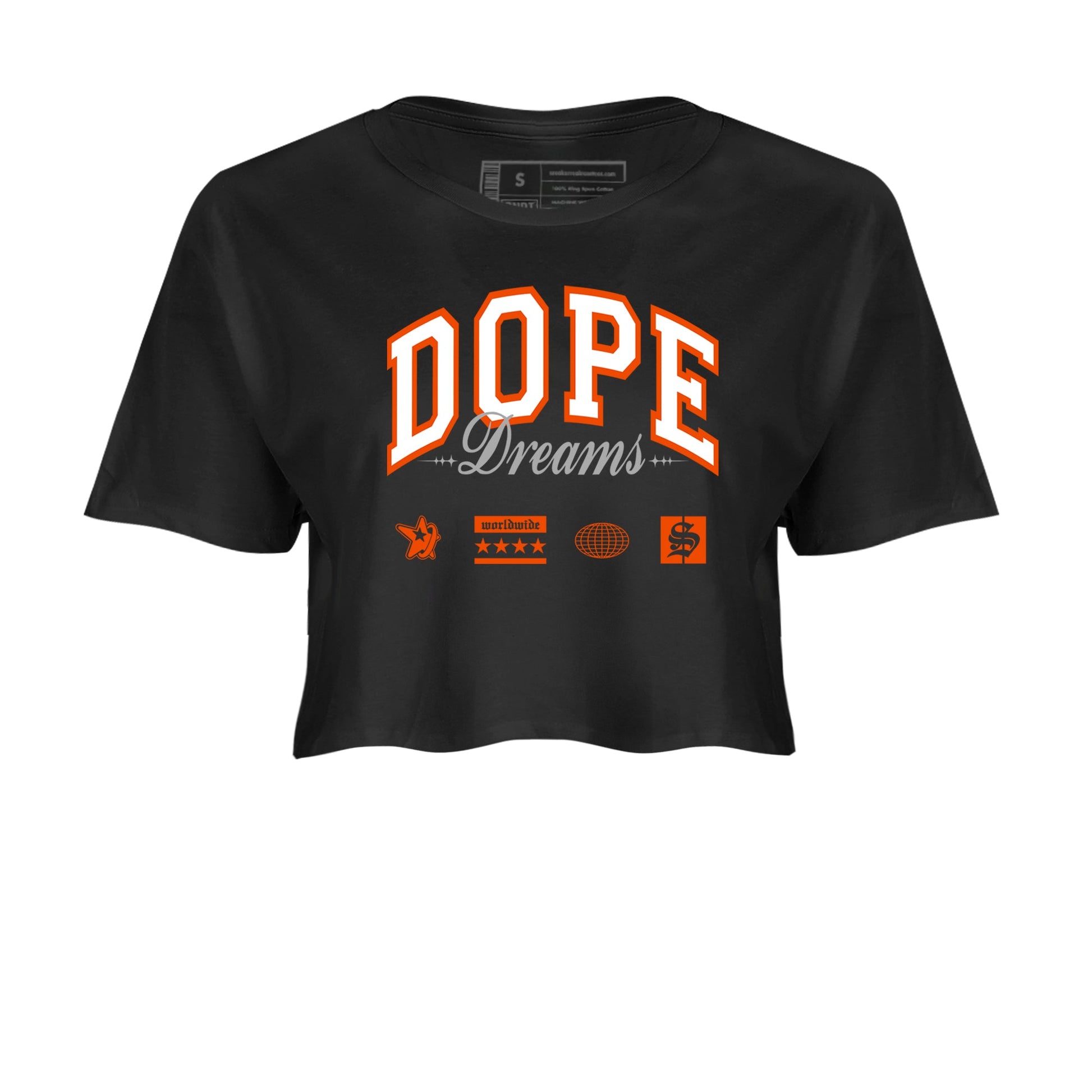Air Max 1 OG '86 'Summit White and Cosmic Clay shirts to match jordans Dope Dreams sneaker match tees Air Max 1 Cosmic Clay match shoes to clothes SNRT Sneaker Tees unisex cotton Black 2 crop tee