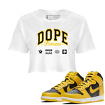 Dunk High Pollen shirts to match jordans Dope Dreams sneaker match tees Dunk High Pollen SNRT Sneaker Release Tees unisex cotton White 1 Crop Shirts