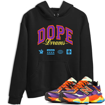 Sneaker Threads – Sneaker Tees To Match New Balance 9060 Prism Purple – Dope Dreams Graphic Tee Black 1. Perfect for Jordan releases 2025 colorways.