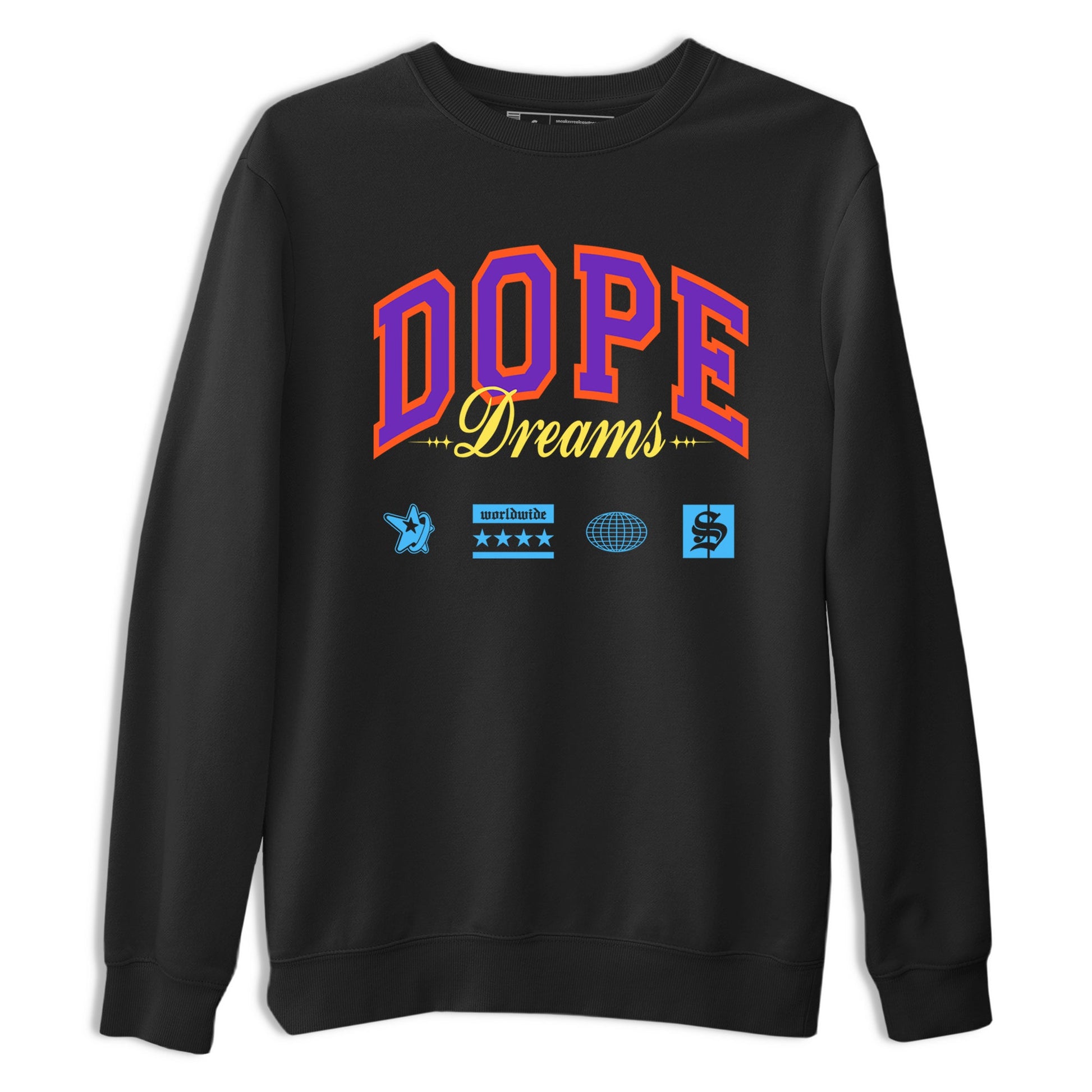 Sneaker Threads – Sneaker Tees To Match New Balance 9060 Prism Purple – Dope Dreams Graphic Tee Black 2. Perfect for Jordan releases 2025 colorways.