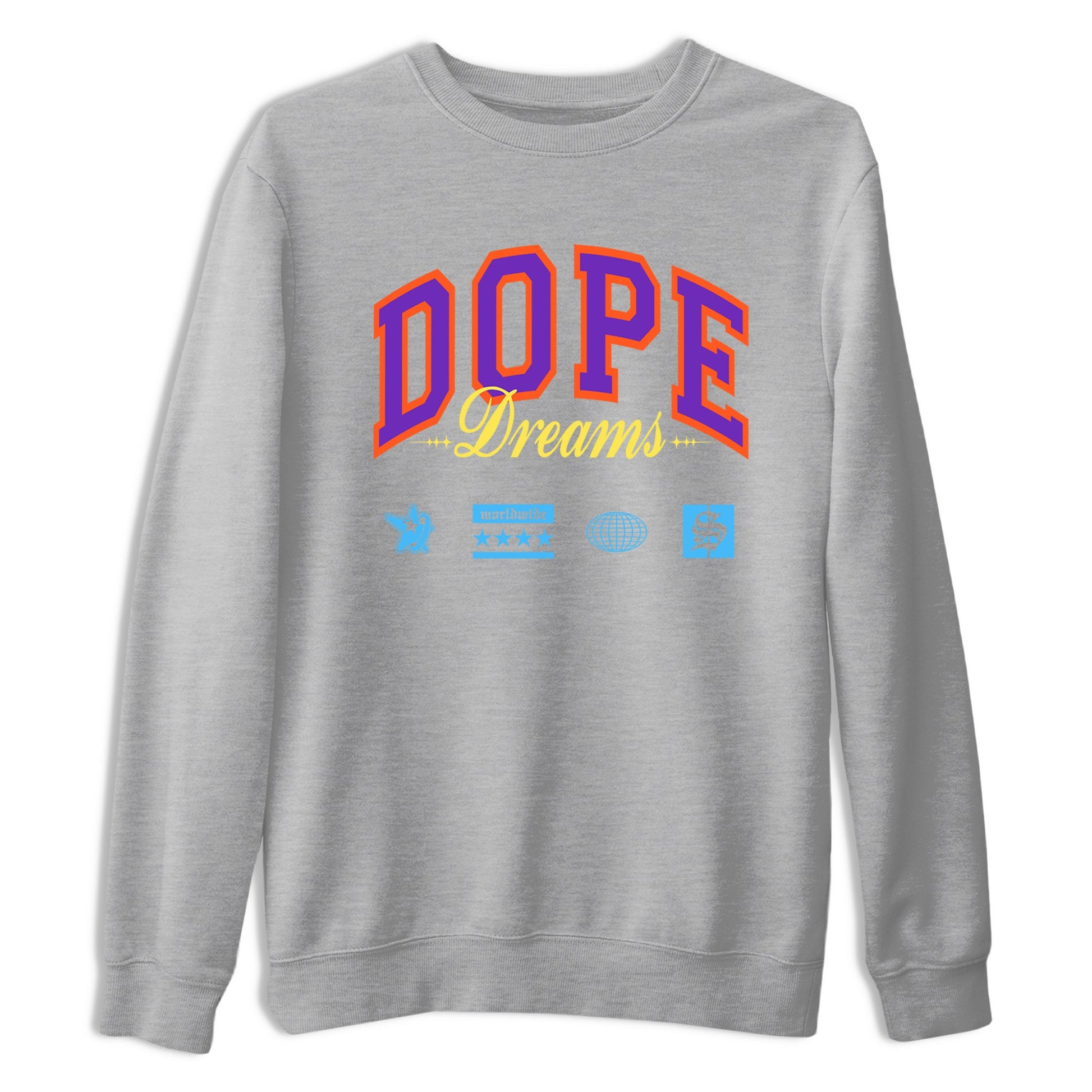 Sneaker Threads – Sneaker Tees To Match New Balance 9060 Prism Purple – Dope Dreams Graphic Tee Heather Grey 2. Perfect for Jordan releases 2025 colorways.