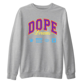 Sneaker Threads – Sneaker Tees To Match New Balance 9060 Prism Purple – Dope Dreams Graphic Tee Heather Grey 2. Perfect for Jordan releases 2025 colorways.