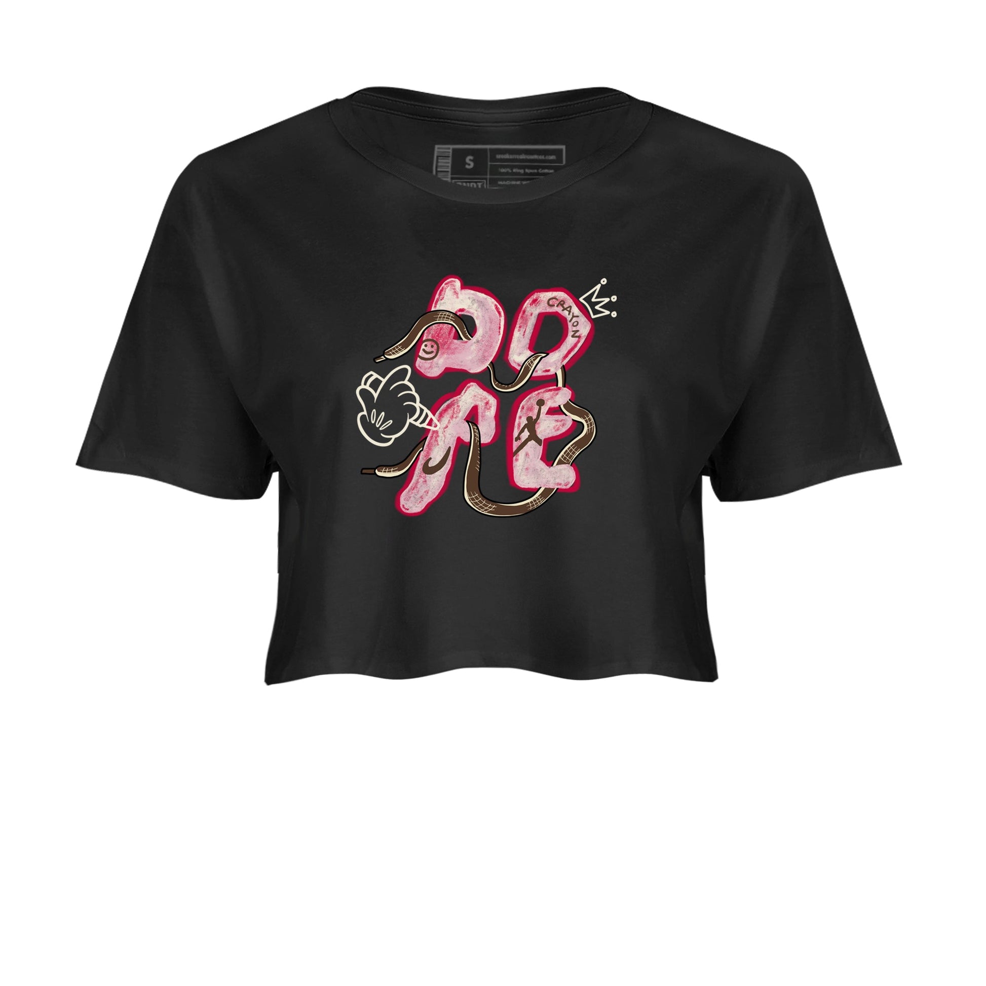 Dunk Cacao Wow And Pink Foam shirts to match jordans Dope sneaker match tees Dunk Cacao Wow And Pink Foam SNRT Sneaker Tees streetwear brand Black 2 crop tee