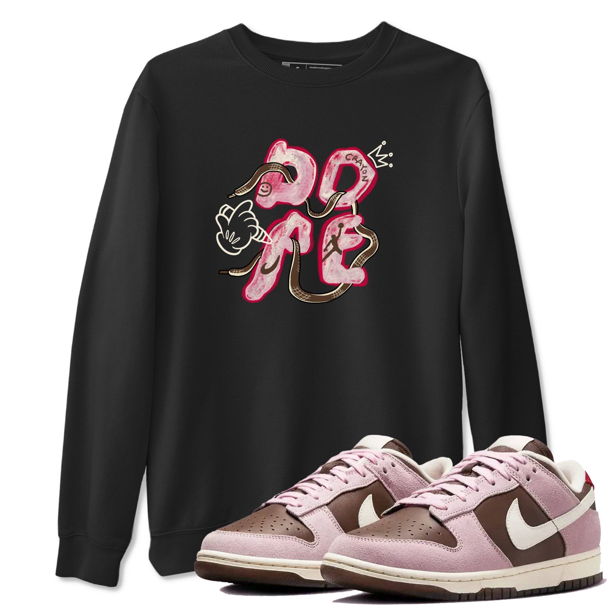 Dunk Cacao Wow And Pink Foam shirts to match jordans Dope sneaker match tees Dunk Cacao Wow And Pink Foam SNRT Sneaker Tees streetwear brand Black 1 unisex cotton tee