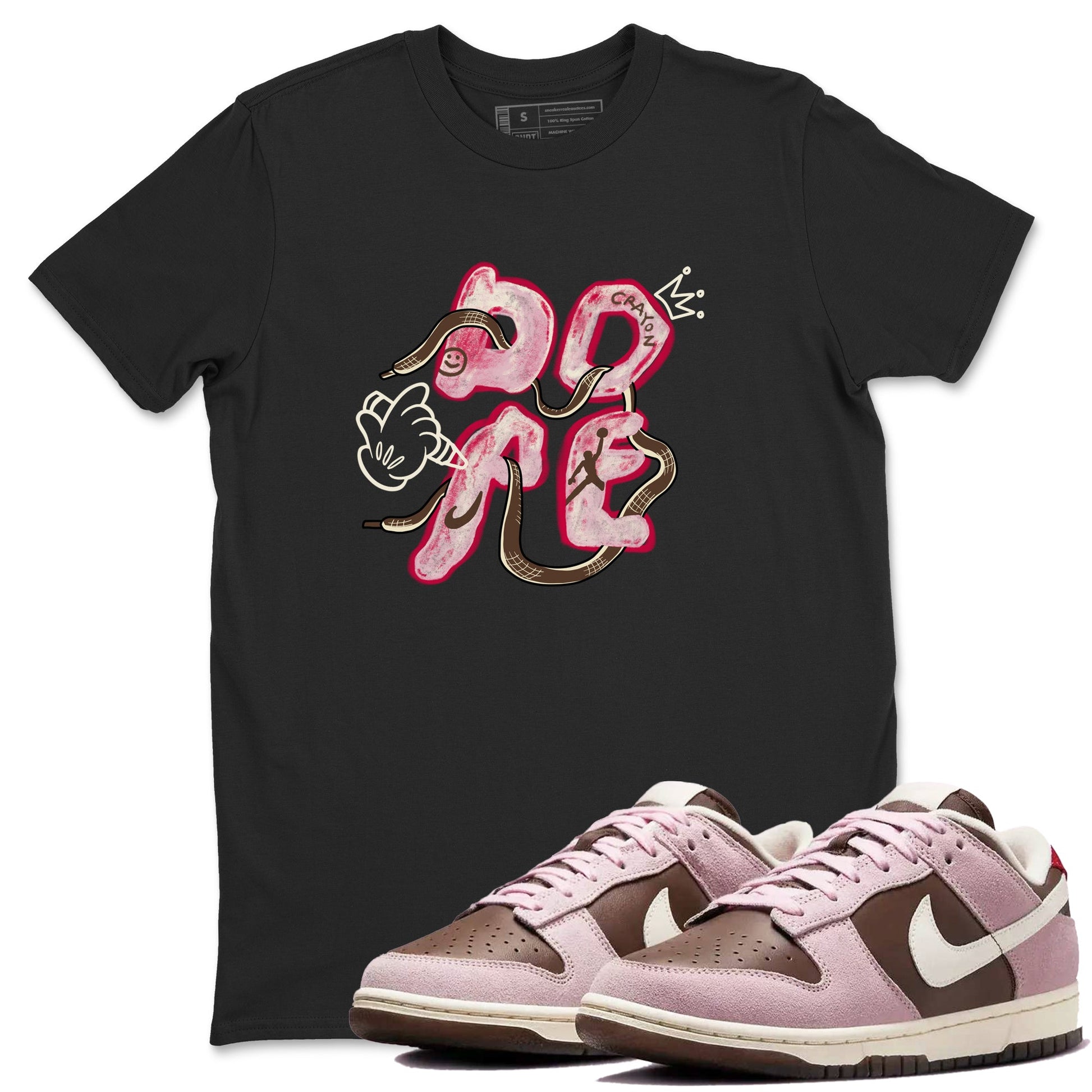 Dunk Cacao Wow And Pink Foam shirts to match jordans Dope sneaker match tees Dunk Cacao Wow And Pink Foam SNRT Sneaker Tees streetwear brand Black 1 unisex cotton tee