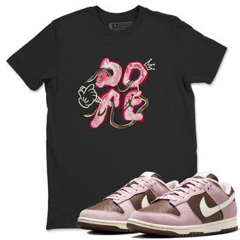 Dunk Cacao Wow And Pink Foam shirts to match jordans Dope sneaker match tees Dunk Cacao Wow And Pink Foam SNRT Sneaker Tees streetwear brand Black 1 unisex cotton tee