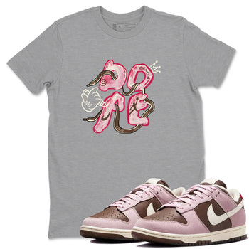 Dunk Cacao Wow And Pink Foam shirts to match jordans Dope sneaker match tees Dunk Cacao Wow And Pink Foam SNRT Sneaker Tees streetwear brand Heather Grey 1 unisex cotton tee