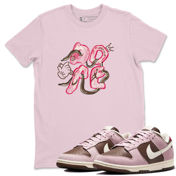 Dunk Cacao Wow And Pink Foam shirts to match jordans Dope sneaker match tees Dunk Cacao Wow And Pink Foam SNRT Sneaker Tees streetwear brand Pink 1 unisex cotton tee