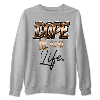 Foams One Metallic Copper shirts to match jordans Dope In Real Life sneaker match tees Air Foamposite One Metallic Copper match shoes to clothes SNRT Sneaker Tees unisex cotton Heather Grey 2 shirts