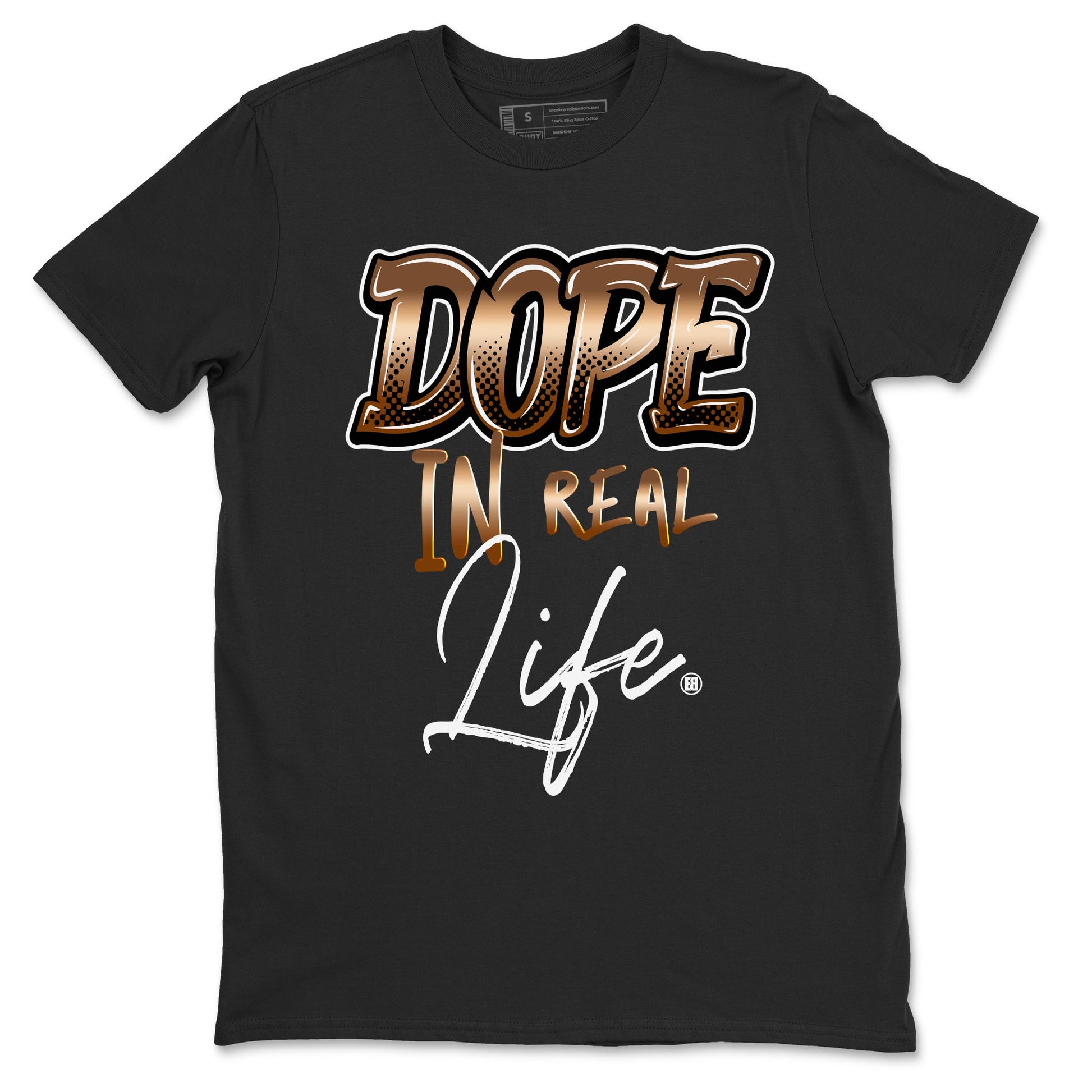 Foams One Metallic Copper shirts to match jordans Dope In Real Life sneaker match tees Air Foamposite One Metallic Copper match shoes to clothes SNRT Sneaker Tees unisex cotton Black 2 shirts