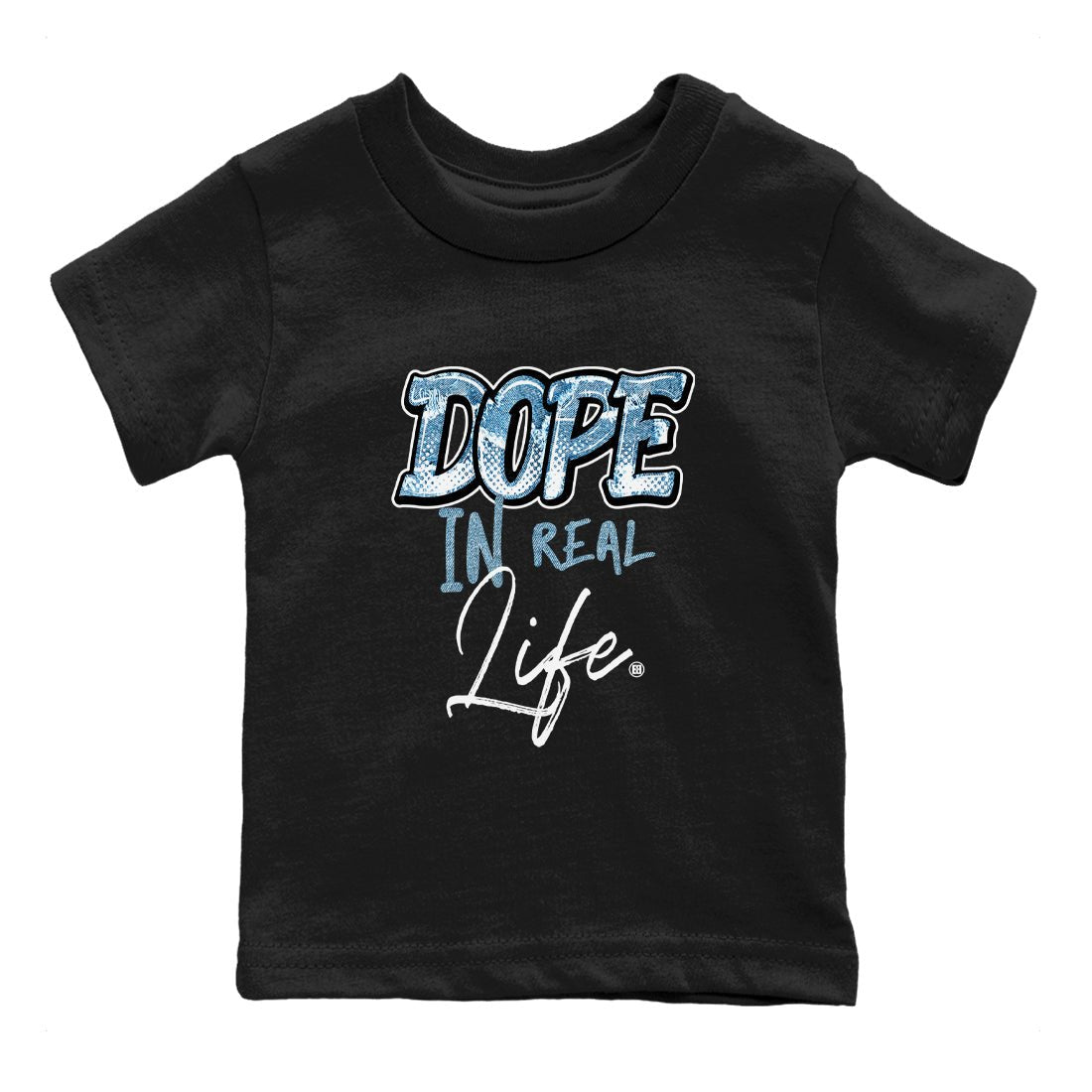 1s Denim shirts to match jordans Dope In Real Life sneaker match tees Air Jordan 1 Denim SNRT Sneaker Tees streetwear brand Baby and Youth Black 2 cotton tee