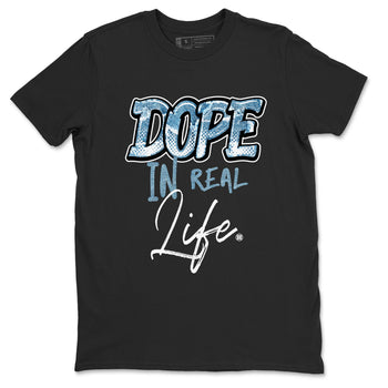 1s Denim shirts to match jordans Dope In Real Life sneaker match tees Air Jordan 1 Denim SNRT Sneaker Tees streetwear brand Black 2 unisex cotton tee