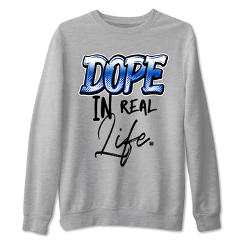 1s Game Royal shirts to match jordans Dope In Real Life sneaker match tees Air Jordan 1 Retro Low OG Game Royal match shoes to clothes SNRT Sneaker Tees unisex cotton Heather Grey 2 shirts