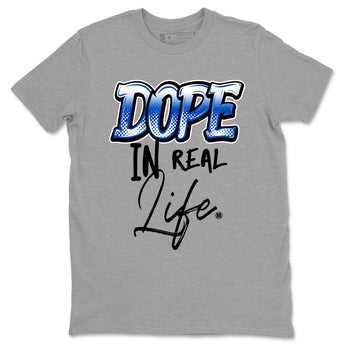 1s Game Royal shirts to match jordans Dope In Real Life sneaker match tees Air Jordan 1 Retro Low OG Game Royal match shoes to clothes SNRT Sneaker Tees unisex cotton Heather Grey 2 shirts