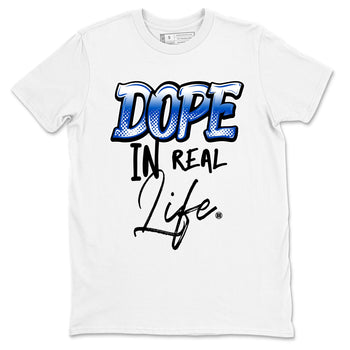 1s Game Royal shirts to match jordans Dope In Real Life sneaker match tees Air Jordan 1 Retro Low OG Game Royal match shoes to clothes SNRT Sneaker Tees unisex cotton White 2 shirts