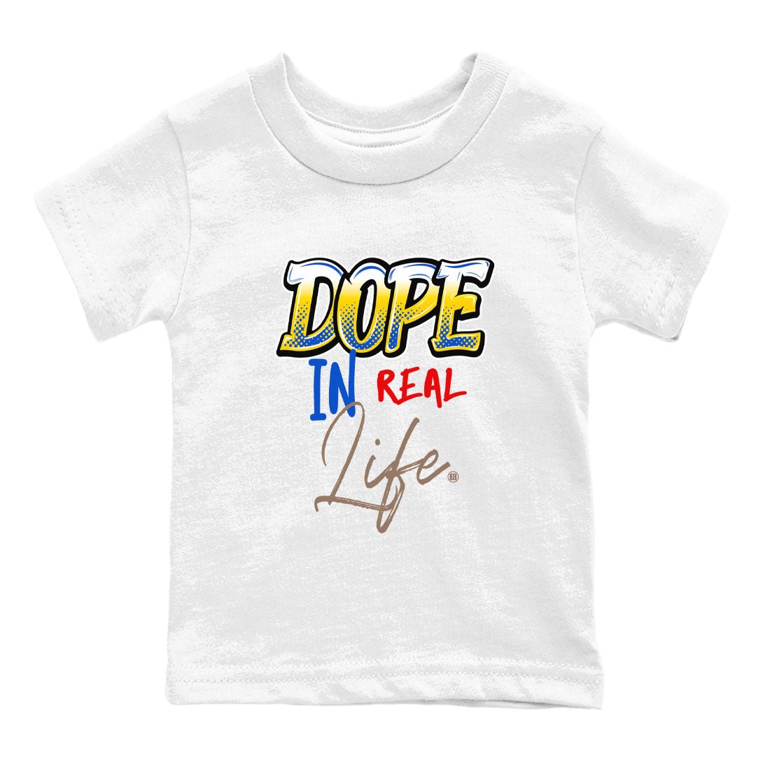Air Jordan 1 Travis Scott Canary shirt to match jordans Dope In Real Life sneaker tees Air Jordan 1 Low x Travis Scott x Canary SNRT sneaker release tees baby toddler White 2 cotton Shirt