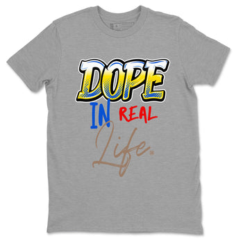Air Jordan 1 Travis Scott Canary shirt to match jordans Dope In Real Life sneaker tees Air Jordan 1 Low x Travis Scott x Canary SNRT Sneaker Release Tees unisex cotton Heather Grey 2 crew neck shirt