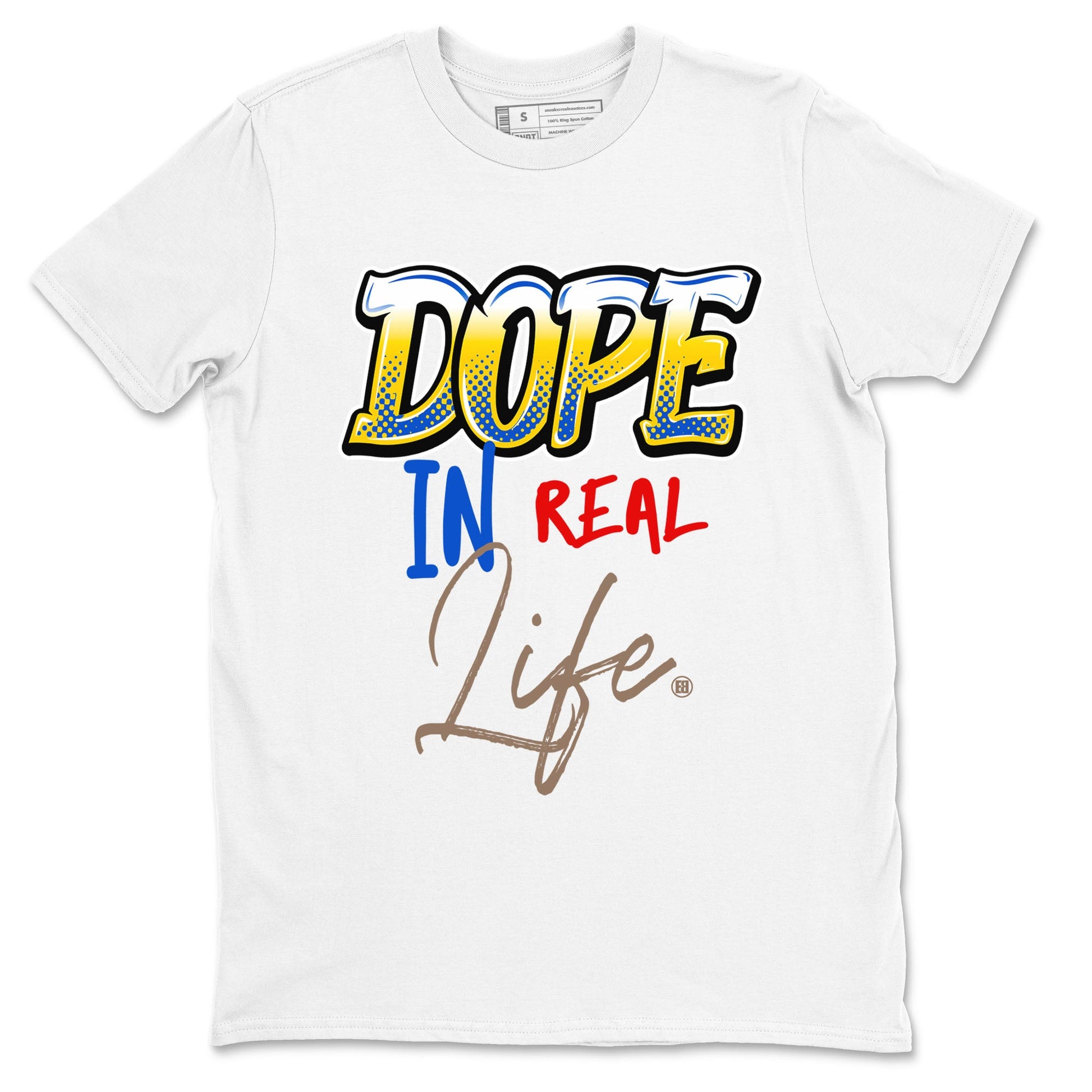 Air Jordan 1 Travis Scott Canary shirt to match jordans Dope In Real Life sneaker tees Air Jordan 1 Low x Travis Scott x Canary SNRT Sneaker Release Tees unisex cotton White 2 crew neck shirt