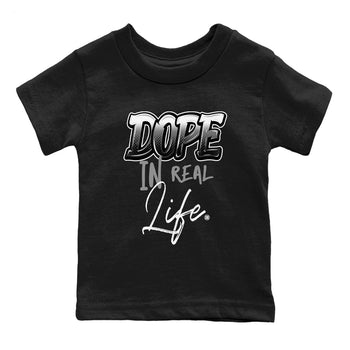 12s Black Wolf Grey shirts to match jordans Dope In Real Life sneaker match tees Air Jordan 12 Barons SNRT Sneaker Release Tees Youth Baby Black 2 crew neck shirts