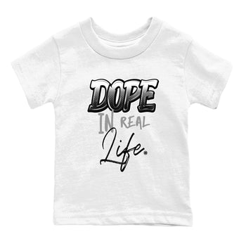 12s Black Wolf Grey shirts to match jordans Dope In Real Life sneaker match tees Air Jordan 12 Barons SNRT Sneaker Release Tees Youth Baby White 2 crew neck shirts