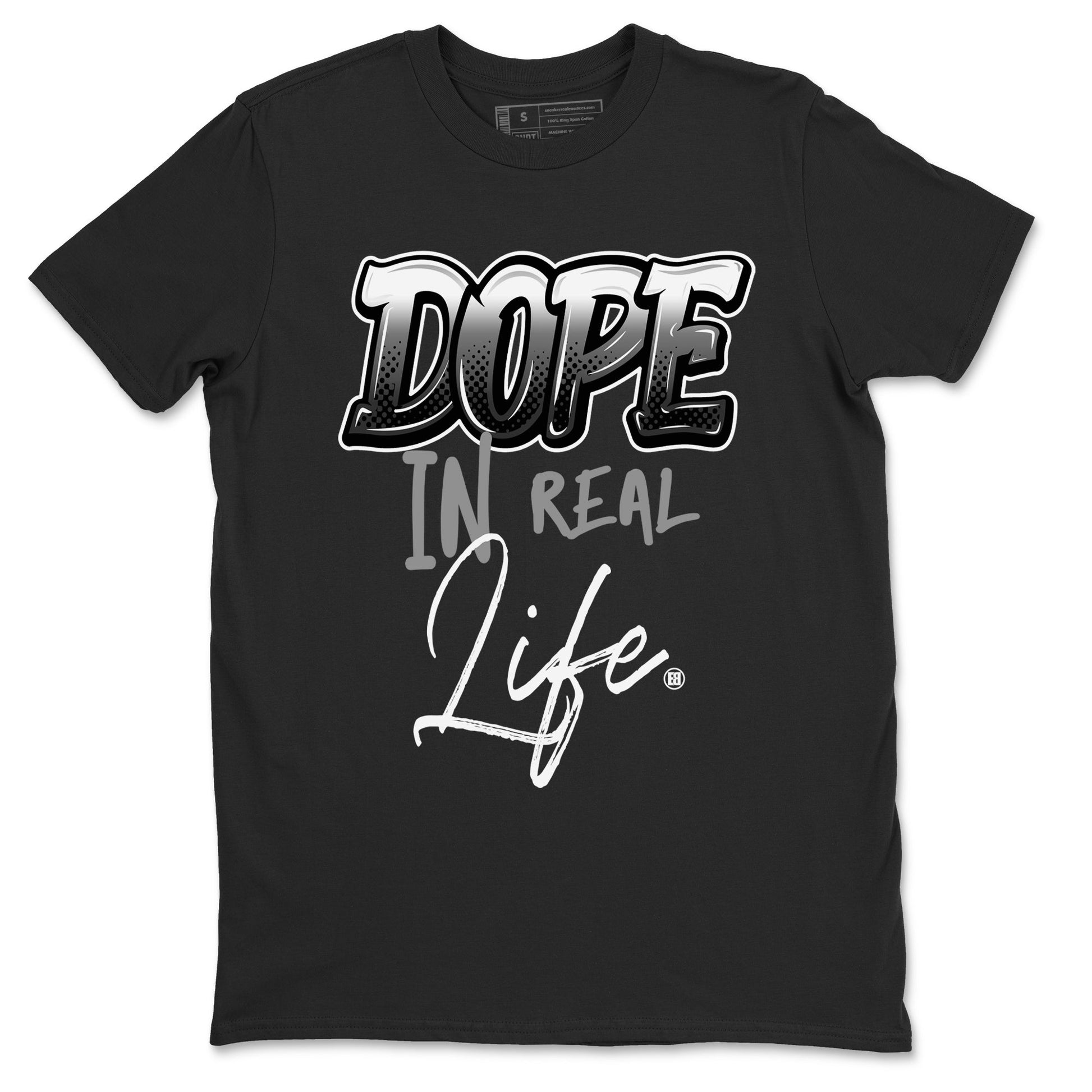 12s Black Wolf Grey shirts to match jordans Dope In Real Life sneaker match tees Air Jordan 12 Barons SNRT Sneaker Release Tees unisex cotton Black 2 crew neck shirts