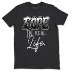 12s Black Wolf Grey shirts to match jordans Dope In Real Life sneaker match tees Air Jordan 12 Barons SNRT Sneaker Release Tees unisex cotton Charcoal Heather 2 crew neck shirts