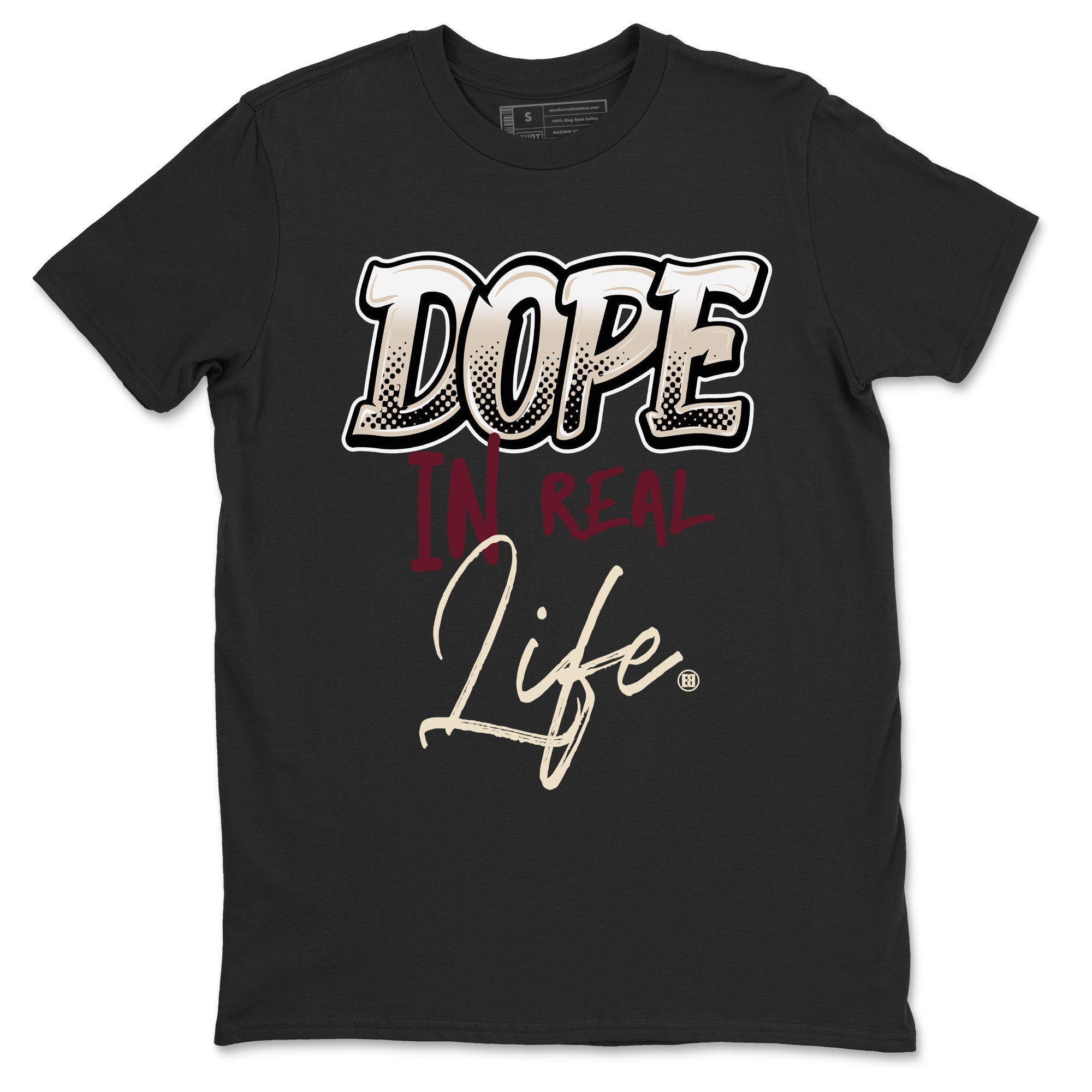 4s A Ma Maniere x Fossil Stone shirts to match jordans Dope In Real Life sneaker match tees Air Jordan 4 A Ma Maniere x Fossil Stone match shoes to clothes SNRT Sneaker Tees unisex cotton Black 2 shirts