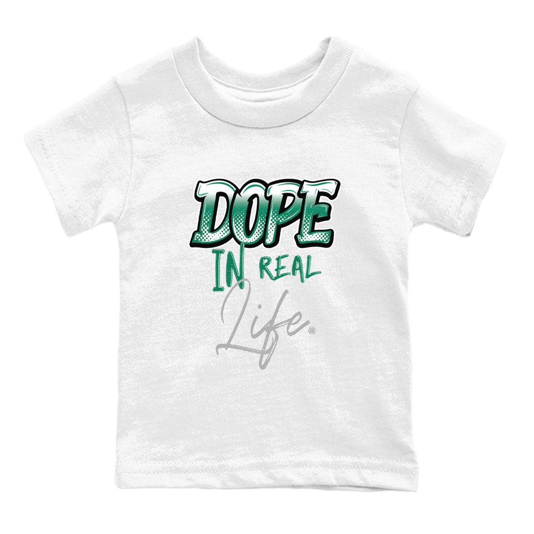 4s Oxidized Green shirts to match jordans Dope In Real Life sneaker match tees Air Jordan 4 Oxidized Green SNRT Sneaker Tees streetwear brand Baby and Youth White 2 cotton tee