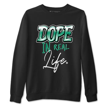 4s Oxidized Green shirts to match jordans Dope In Real Life sneaker match tees Air Jordan 4 Oxidized Green SNRT Sneaker Tees streetwear brand Black 2 unisex cotton tee