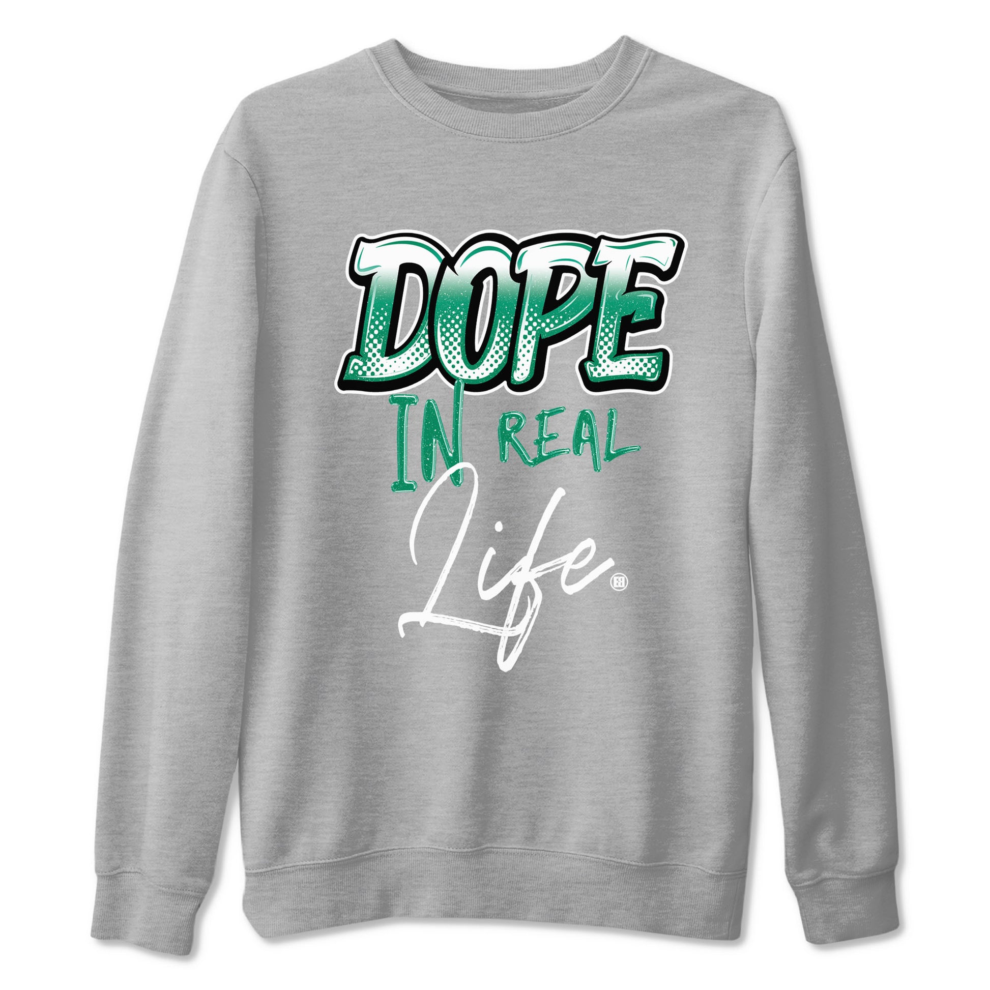 4s Oxidized Green shirts to match jordans Dope In Real Life sneaker match tees Air Jordan 4 Oxidized Green SNRT Sneaker Tees streetwear brand Heather Grey 2 unisex cotton tee
