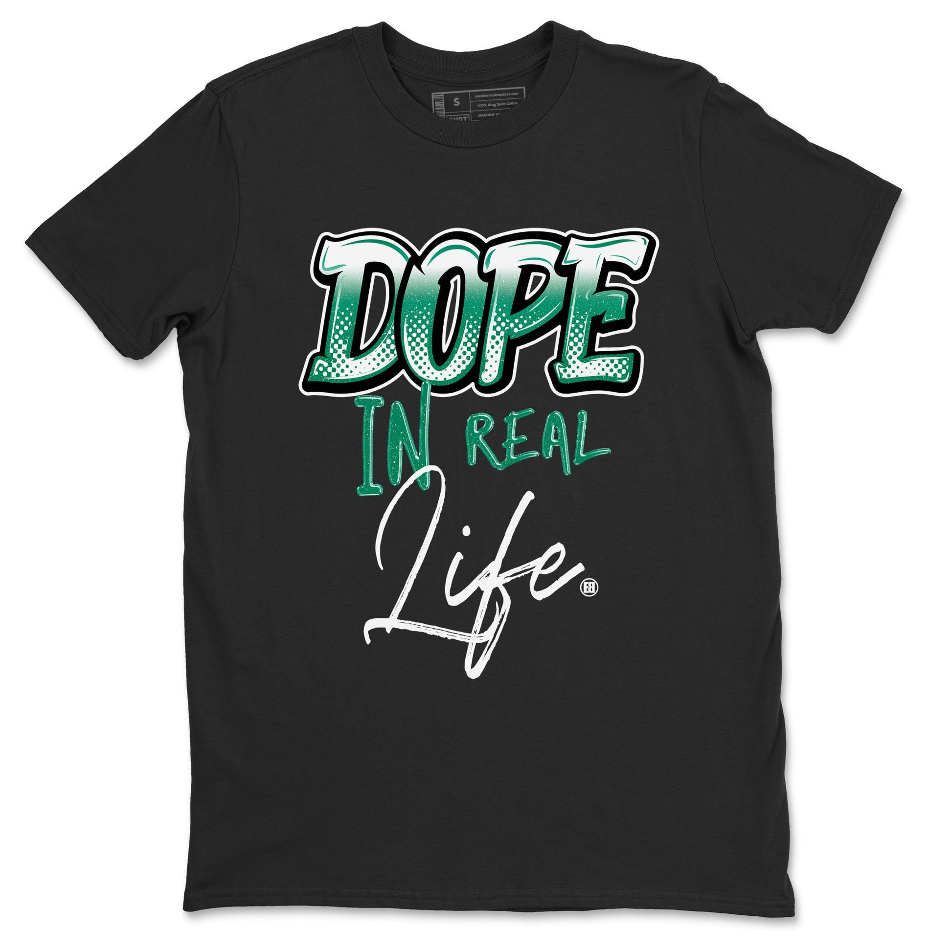 4s Oxidized Green shirts to match jordans Dope In Real Life sneaker match tees Air Jordan 4 Oxidized Green SNRT Sneaker Tees streetwear brand Black 1 unisex cotton tee