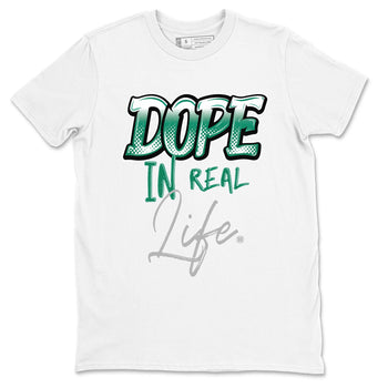 4s Oxidized Green shirts to match jordans Dope In Real Life sneaker match tees Air Jordan 4 Oxidized Green SNRT Sneaker Tees streetwear brand White 2 unisex cotton tee
