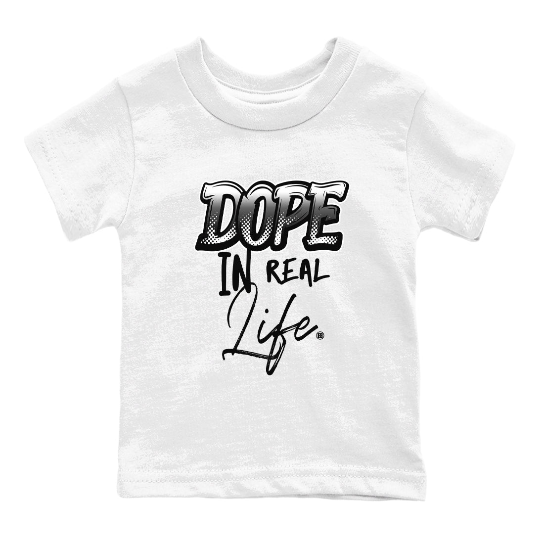 4s White Thunder shirts to match jordans Dope In Real Life sneaker match tees Air Jordan 4 Retro White Thunder SNRT Sneaker Release Tees Youth Baby White 2 crew neck shirts