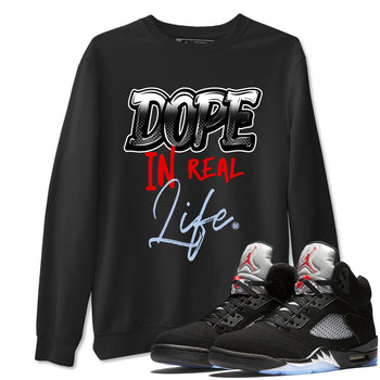 5s Reimagined shirts to match jordans Dope In Real Life best t shirts to wear with jordans Air Jordan 5 Retro OG Reimagined match shoes to clothes SNRT Sneaker Tees unisex cotton Black 1 shirts