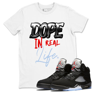 5s Reimagined shirts to match jordans Dope In Real Life best t shirts to wear with jordans Air Jordan 5 Retro OG Reimagined match shoes to clothes SNRT Sneaker Tees unisex cotton White 1 shirts