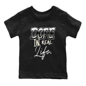 AJ5 Sail shirt to match jordans Dope In Real Life sneaker tees Air Jordan 5 Sail SNRT sneaker release tees baby toddler Black 2 cotton Shirt