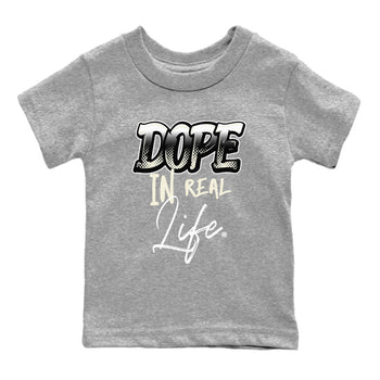 AJ5 Sail shirt to match jordans Dope In Real Life sneaker tees Air Jordan 5 Sail SNRT sneaker release tees baby toddler Heather Grey 2 cotton Shirt
