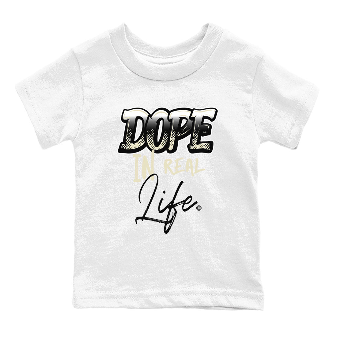AJ5 Sail shirt to match jordans Dope In Real Life sneaker tees Air Jordan 5 Sail SNRT sneaker release tees baby toddler White 2 cotton Shirt
