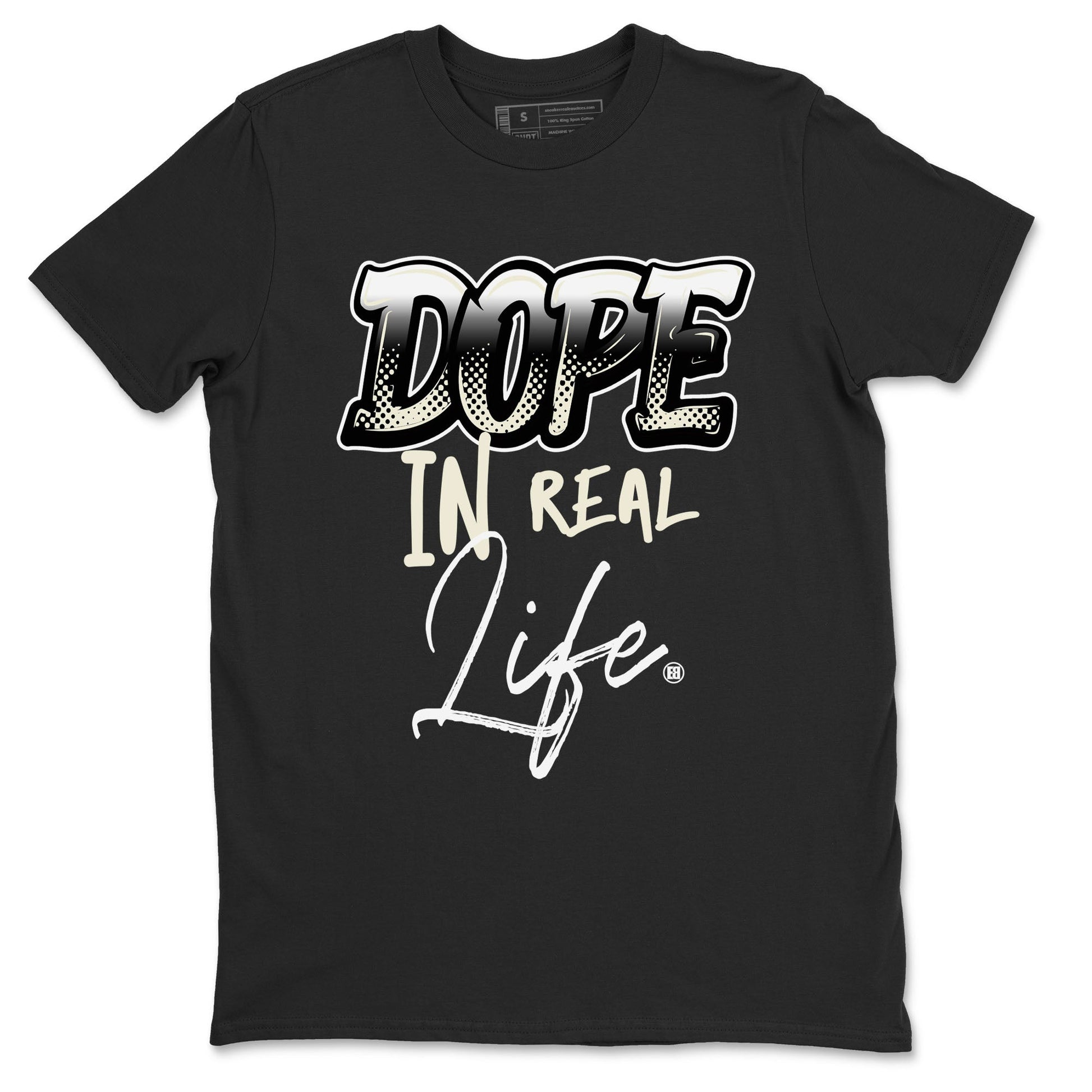 AJ5 Sail shirt to match jordans Dope In Real Life sneaker tees Air Jordan 5 Sail SNRT Sneaker Release Tees unisex cotton Black 2 crew neck shirt