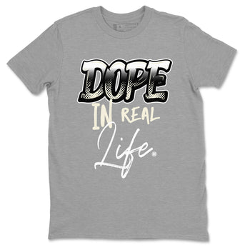 AJ5 Sail shirt to match jordans Dope In Real Life sneaker tees Air Jordan 5 Sail SNRT Sneaker Release Tees unisex cotton Heather Grey 2 crew neck shirt
