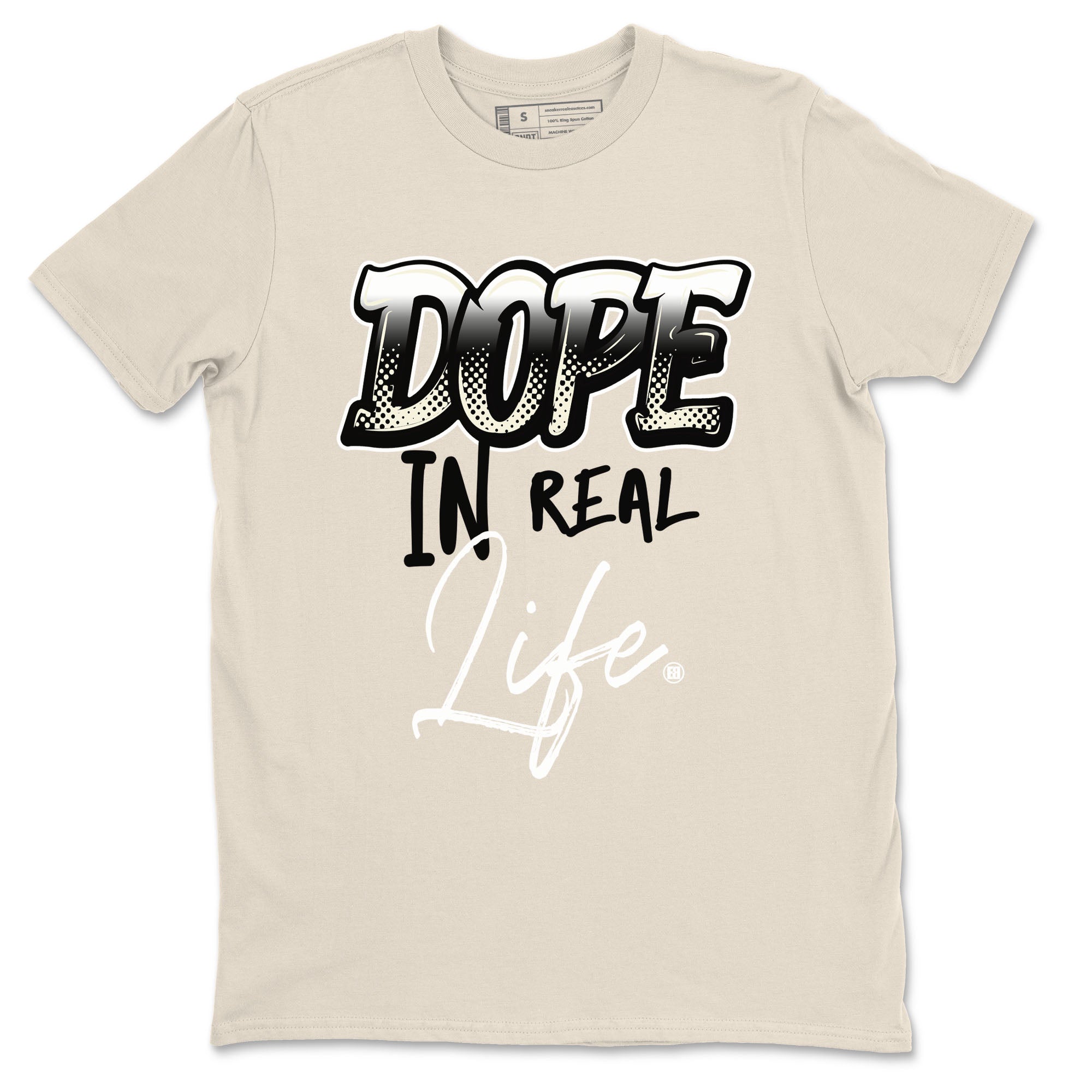 AJ5 Sail shirt to match jordans Dope In Real Life sneaker tees Air Jordan 5 Sail SNRT Sneaker Release Tees unisex cotton Natural 2 crew neck shirt